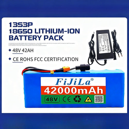 48V 42Ah 13S3P Li-ion Battery Pack with BMS for Electric Scooter E-Bike