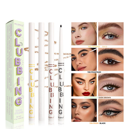 4Color Eyeliner Pencil Eyes Makeup for Women Waterproof Smudgeproof Long-Lasting