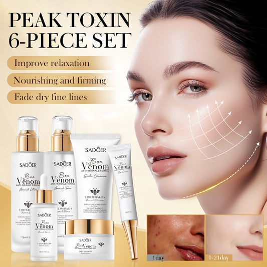 Bee Venom Anti-Aging Skincare Set Firming Nourishing Cleanser Toner Lotion Cream