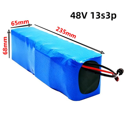 48V 25Ah 13S3P Li-ion Battery High Capacity with BMS for E-Bike E-Scooter