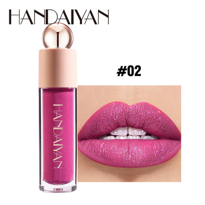 8-Color Shimmer Lip Gloss - Velvet Matte & Glossy, Moisturizing Liquid Lipstick