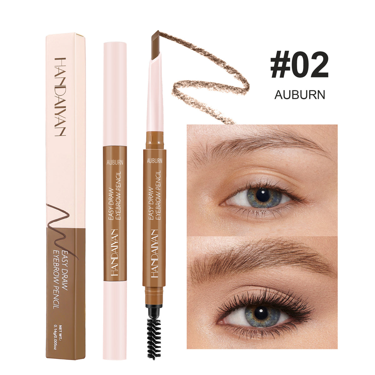 Dual-Ended Eyebrow Liner · Waterproof & Long-Lasting Built-in Spoolie Brush