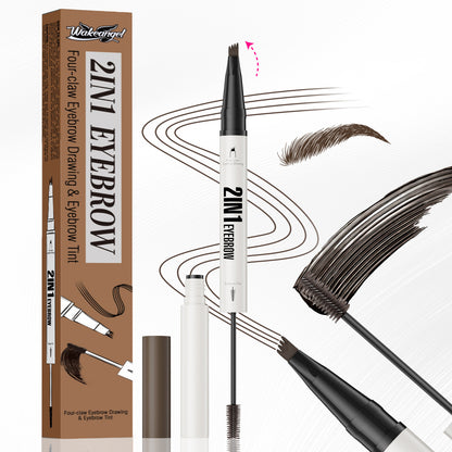 Fork Tip Liquid Eyebrow Liner - Waterproof, Sweatproof, Natural Hair Strokes