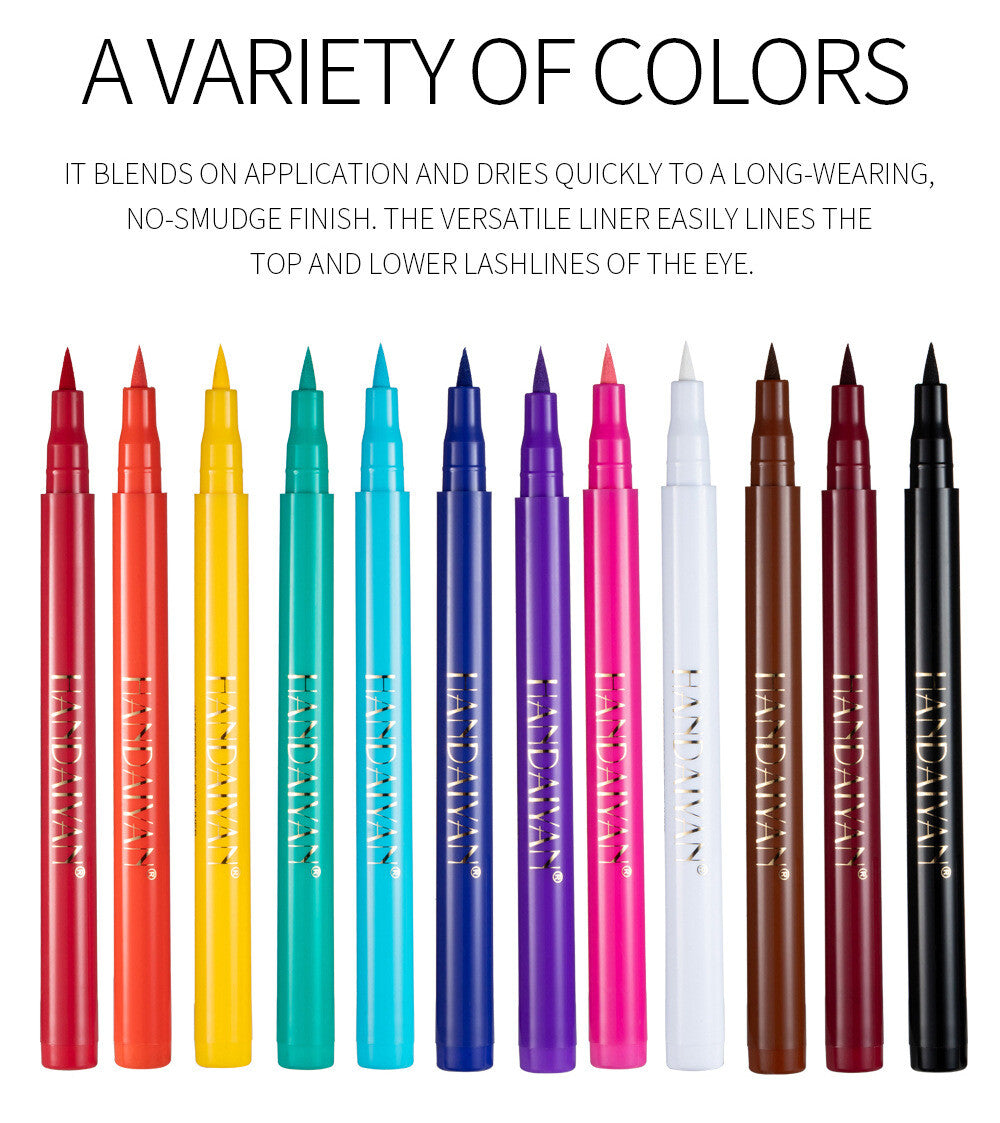Colorful Eyeliner Eye Pencils - Ultra-Fine Tip, Waterproof, Smudge-Proof