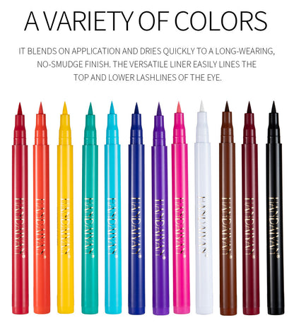 Colorful Eyeliner Eye Pencils - Ultra-Fine Tip, Waterproof, Smudge-Proof