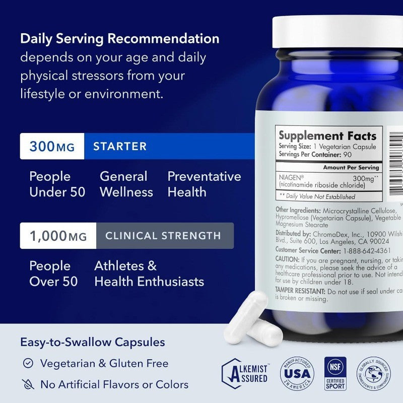 Cellular Energy Supplement with Nicotinamide Riboside for Brain Health Support