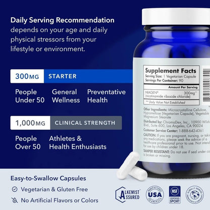 Cellular Energy Supplement with Nicotinamide Riboside for Brain Health Support