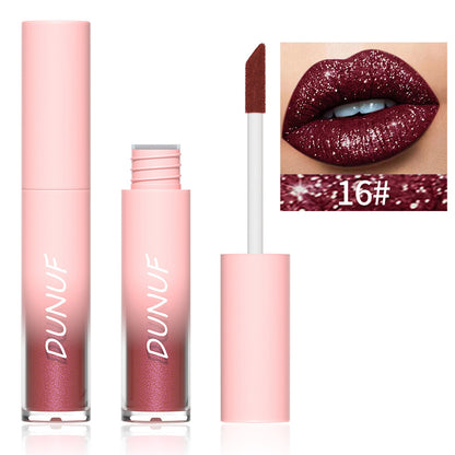 18-Color Diamond Lip Gloss - Glitter Shine, Waterproof, Long Lasting Vagen