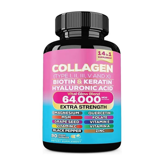 Collagen Supplement Capsules for Skin Hair & Nail Health - Hydrolyzed Formula