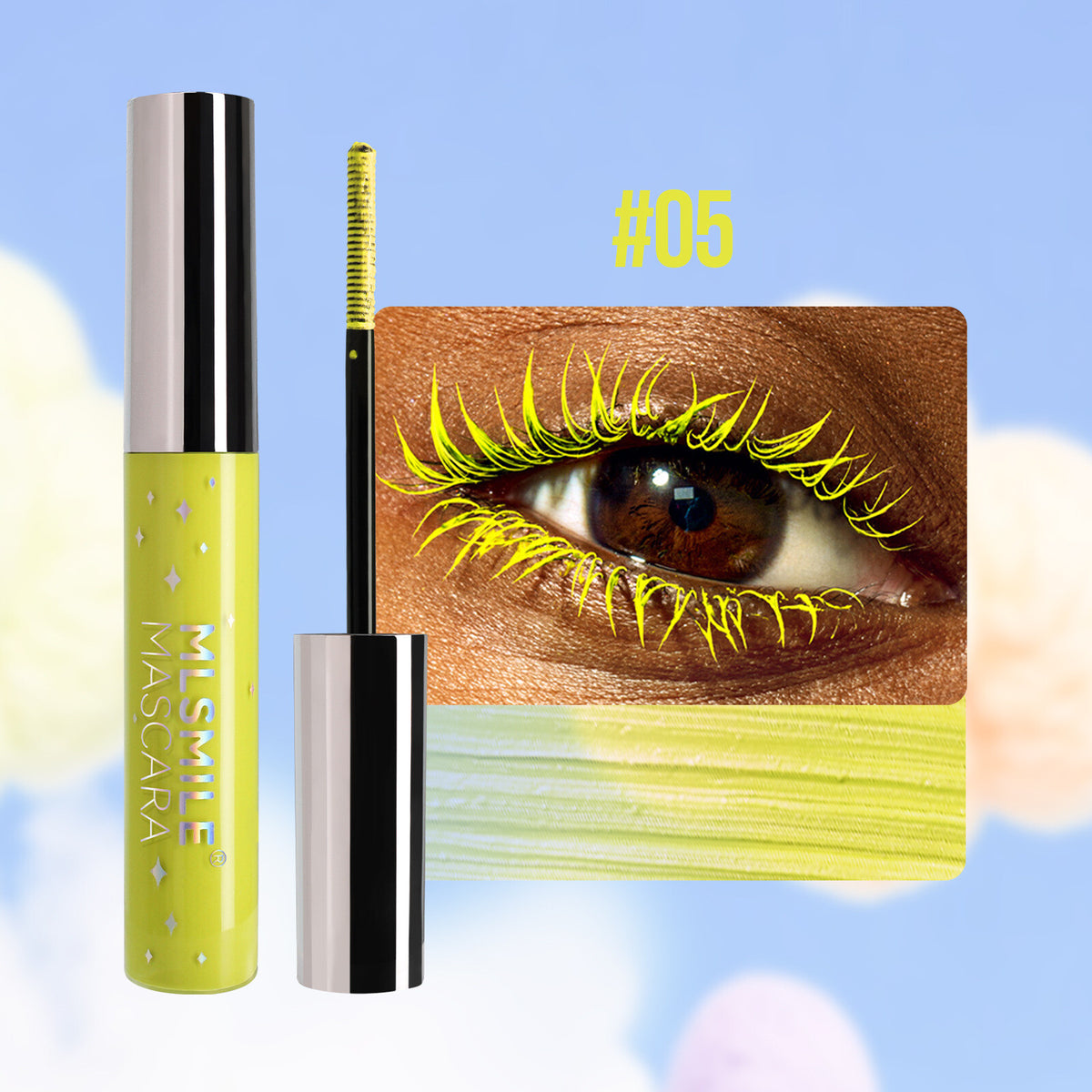 Glitter Mascara - Colorful Shimmer, Waterproof, Spiral Brush, Christmas/Cosplay