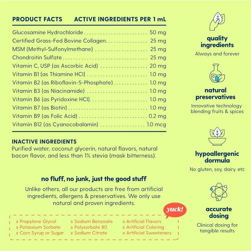 Liquid Multivitamin for Dogs & Cats with Collagen & Glucosamine Support