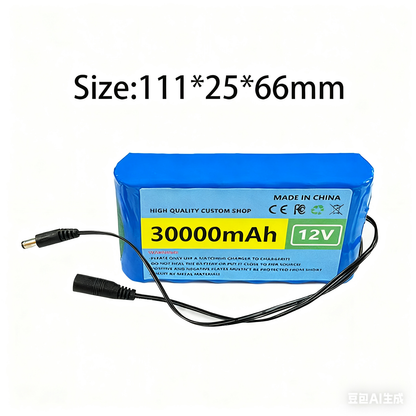 12V 30Ah 3S2P Li-ion Battery Pack for CCTV Camera Security Monitoring System