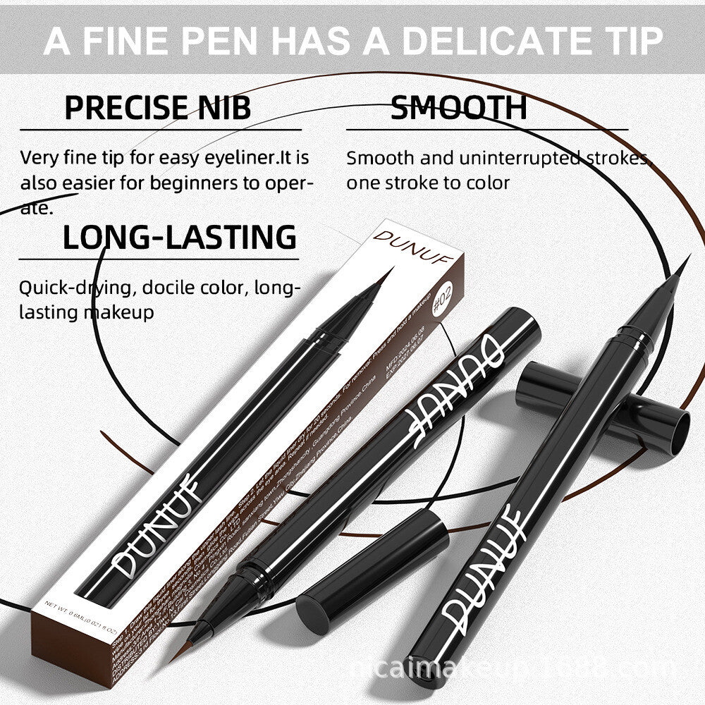 2-Color Liquid Eyeliner - Waterproof, Quick-Dry, Smudge-Proof Makeup for Women