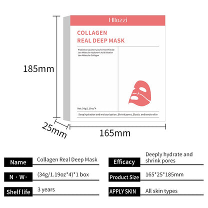 4pcs/set Collagen Gel Skin Mask Hydrating Moisturizing Split Design Shrink Pores