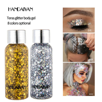 Liquid Glitter Eyeshadow Gel - Face & Body Sparkle, Longwear Shimmer Eye Shadow