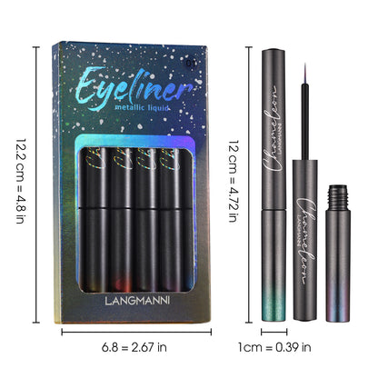 6-Color Glitter Eyeliner Gift Set - Quick-Dry, Waterproof Party Makeup for Women