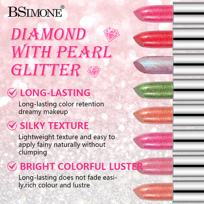 Shimmer Lipstick ✨ Moisturizing & Highly Pigmented 💋 Multi-Use as Eyeshadow