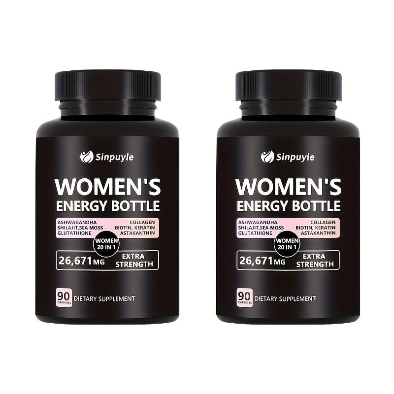 Sinpuyle Women's Extra Strength Energy&Wellness Supplement-1 Bottle 90 Capsules