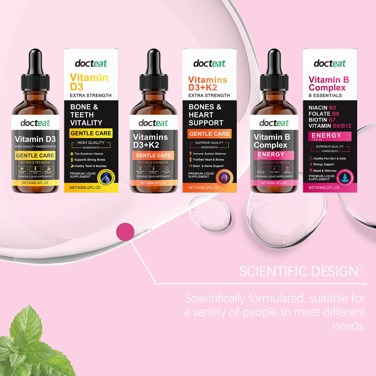 Docteat Vitamin B Complex Drops - Gentle Joint Care & Body Comfort Supplement