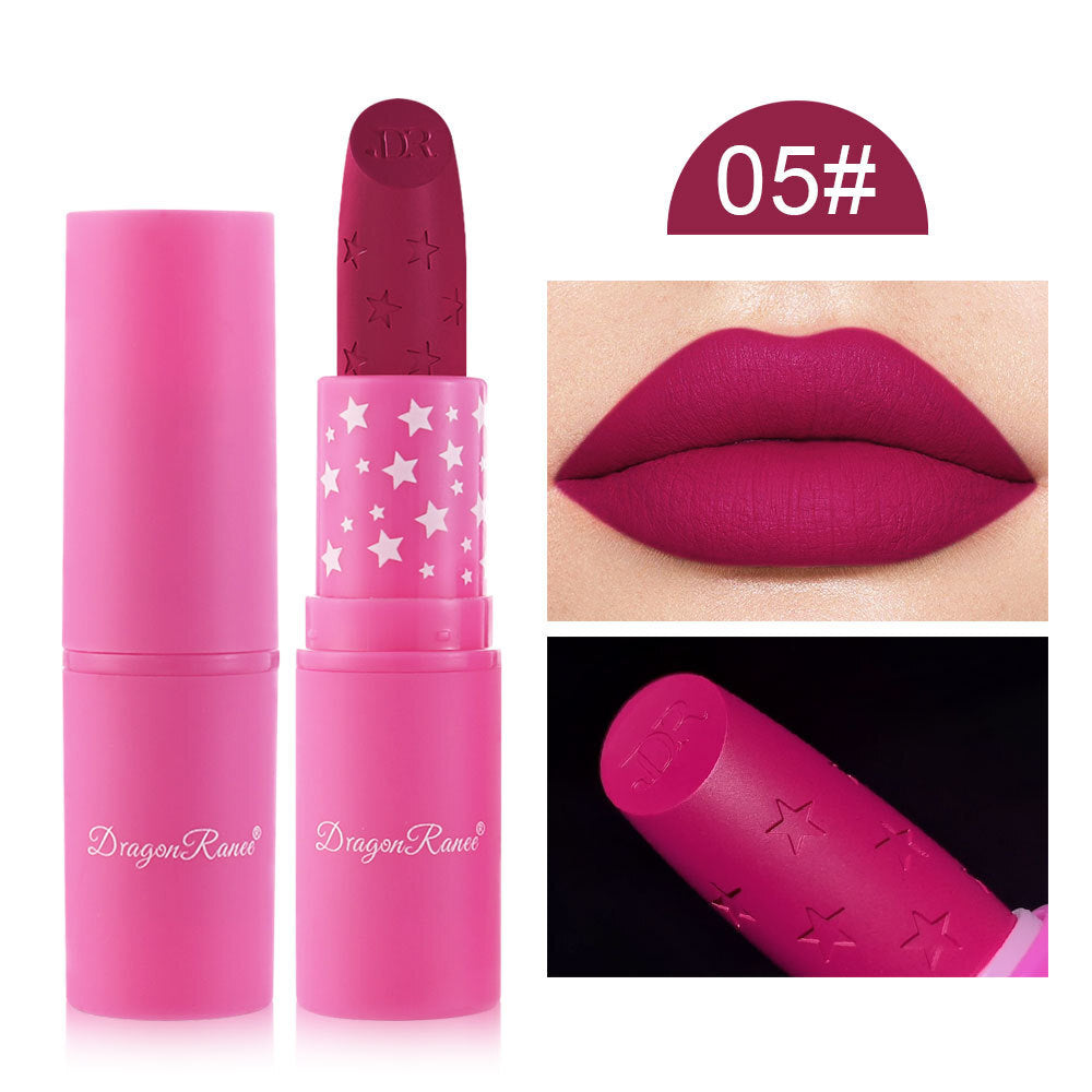 Velvet Matte Star Lipstick - Waterproof & Non-Stick Long Lasting Red Nude