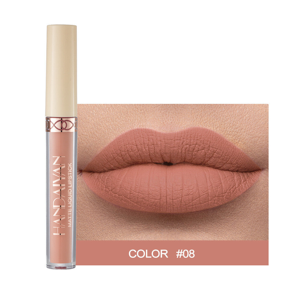 HANDAIYAN Velvet Lip Gloss for Women Matte Liquid Lipstick 12Colors Long-Lasting