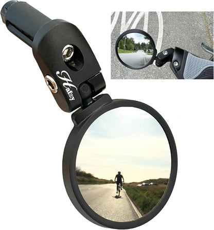 Bike / Bicycle Mirror Stainless Steel Lens Adjustable Rearview Cycle(Black 62mm)