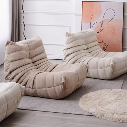 Modern Fabric Lounge Chair Foldable Sofa Bed Space Saving Accent Sofa