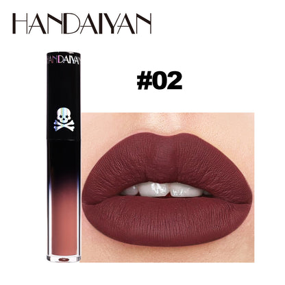 Gothic Lip Gloss Halloween Dark Matte Lip Glaze Vampire Stain Black Purple Green