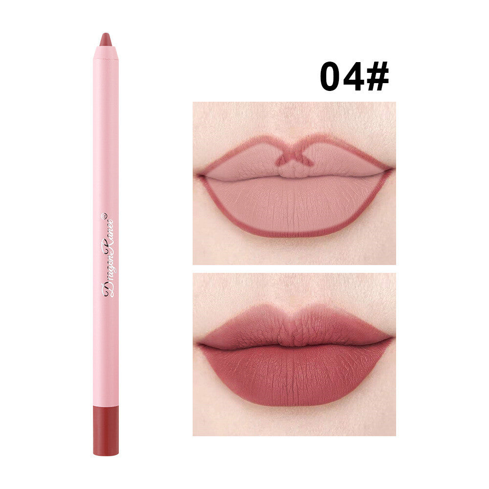 Waterproof Lip Liner & Plump Lipstick Matte Rosewood Duo Long Lasting Lip Pencil