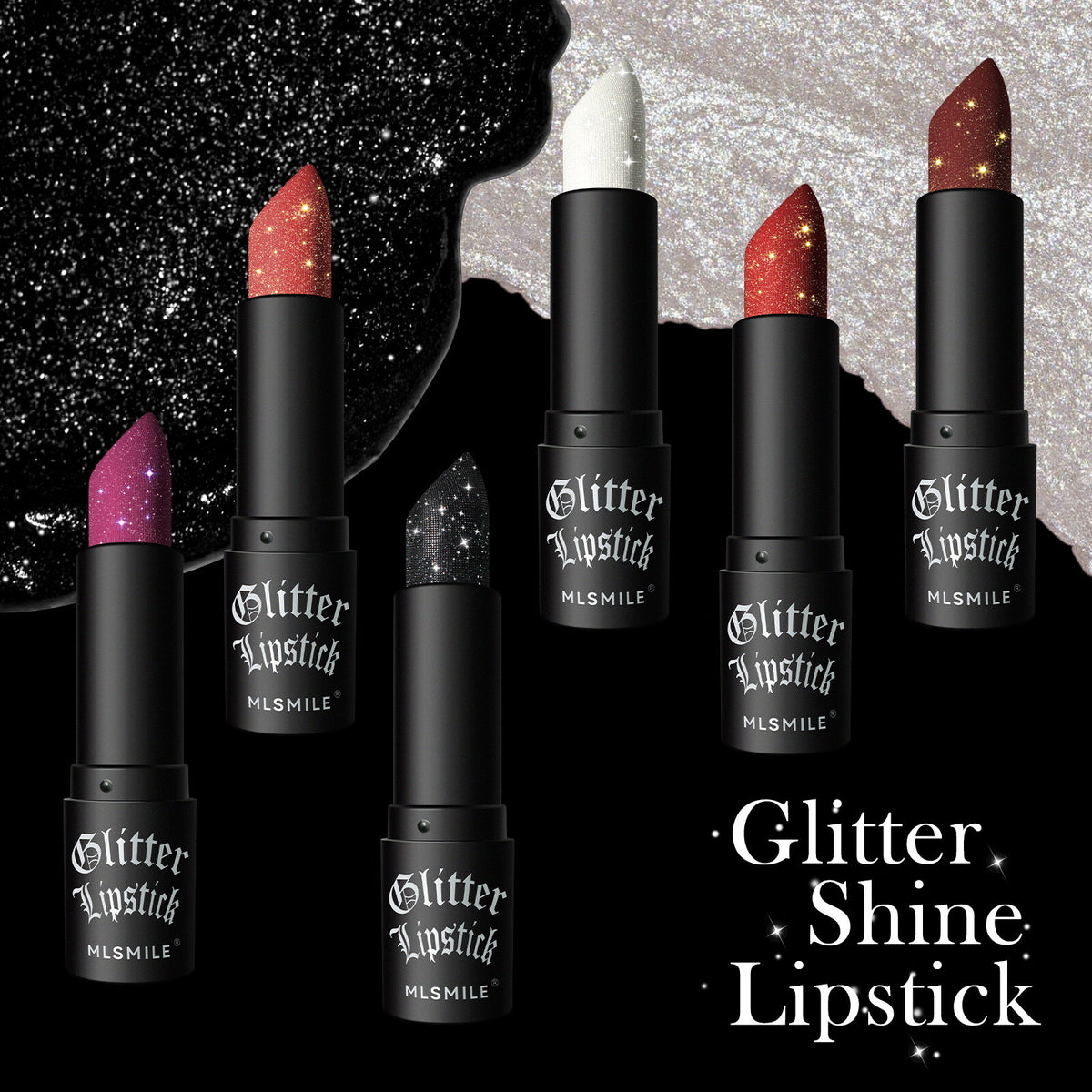 Matte Glitter Black Red Lipstick Noir Envy Halloween Goth Punk Emo Vampire
