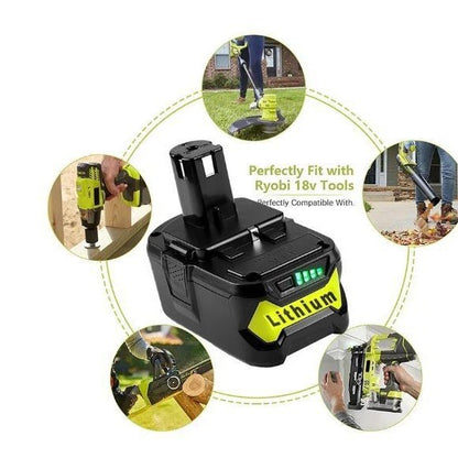 Replacement 18V Li-ion Battery for RYOBI P103 P108 Cordless Drill Power Tools