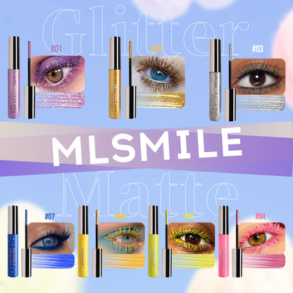 Glitter Mascara - Colorful Shimmer, Waterproof, Spiral Brush, Christmas/Cosplay