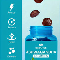 Sinpuyle Ashwagandha Gummies Natural Adaptogen Supplement-1 Bottle 60 Count