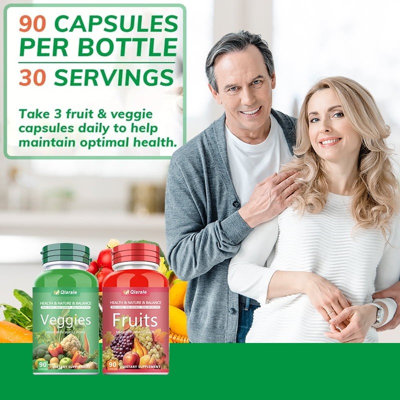 Sinpuyle Whole Food Fruits&Veggies Supplement combination-2 Bottles(90 Capsules)