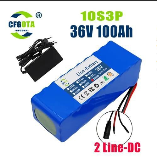 36V 100Ah Li-ion Battery Pack with BMS for 250W-500W Electric Scooter E-Bike