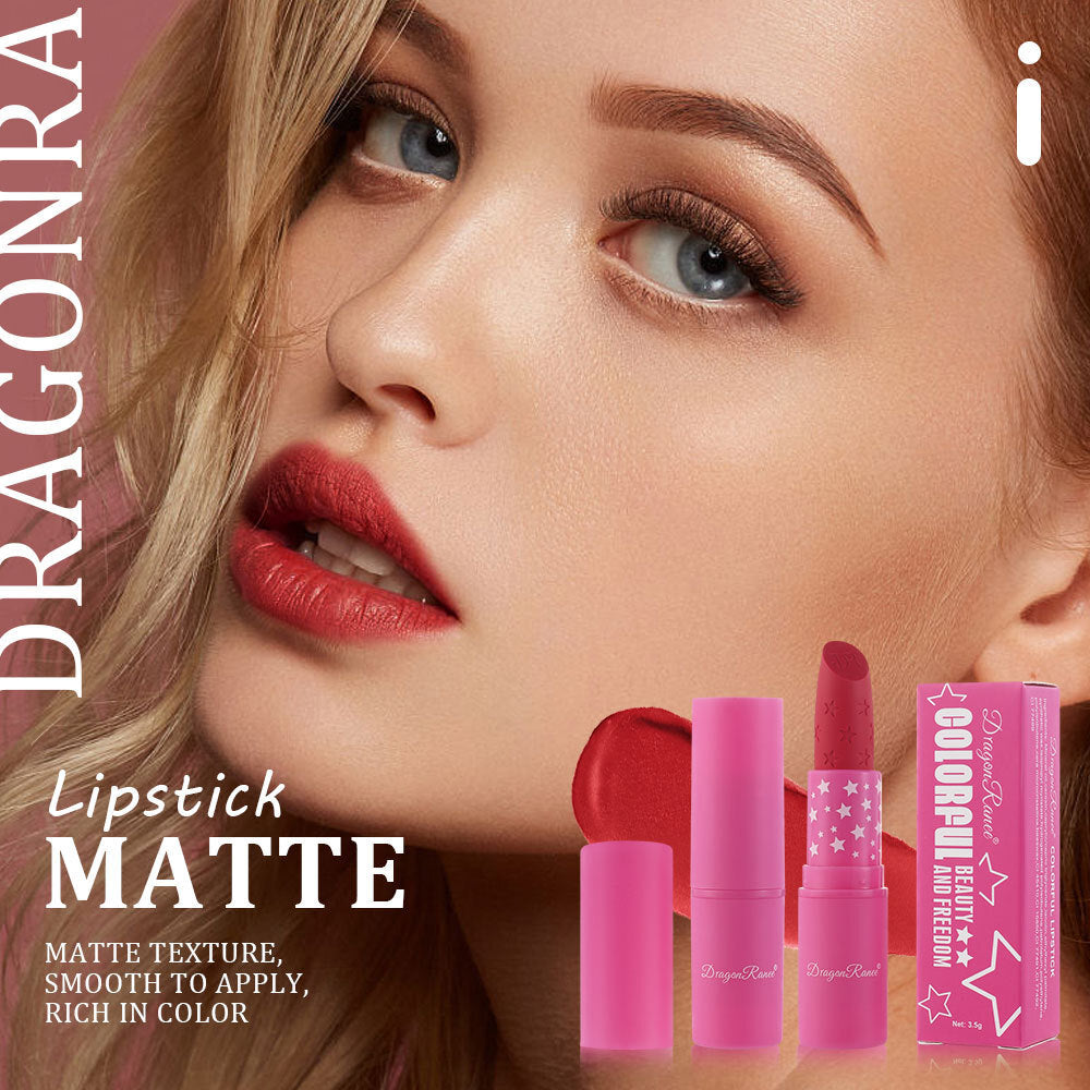 Velvet Matte Star Lipstick - Waterproof & Non-Stick Long Lasting Red Nude