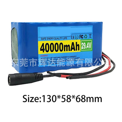 24V 40Ah 7S3P Rechargeable Li-ion Battery Pack with BMS for E-Bike Scooter