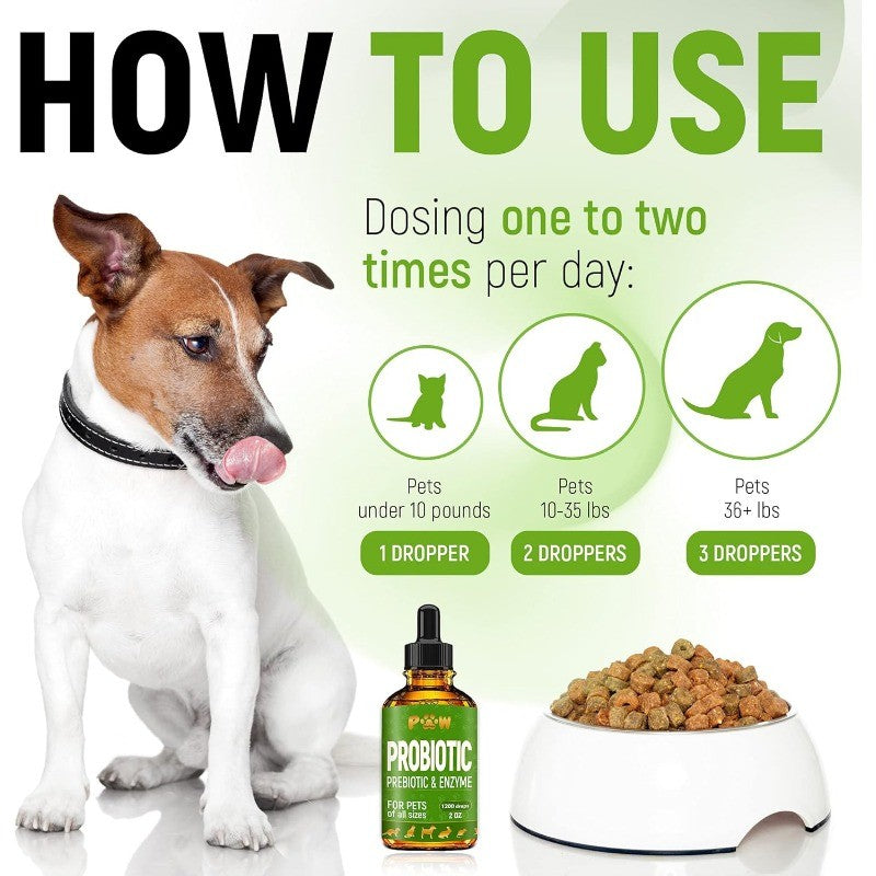 Liquid Probiotics for Dogs & Cats with Prebiotic Blend for Digestive Balance