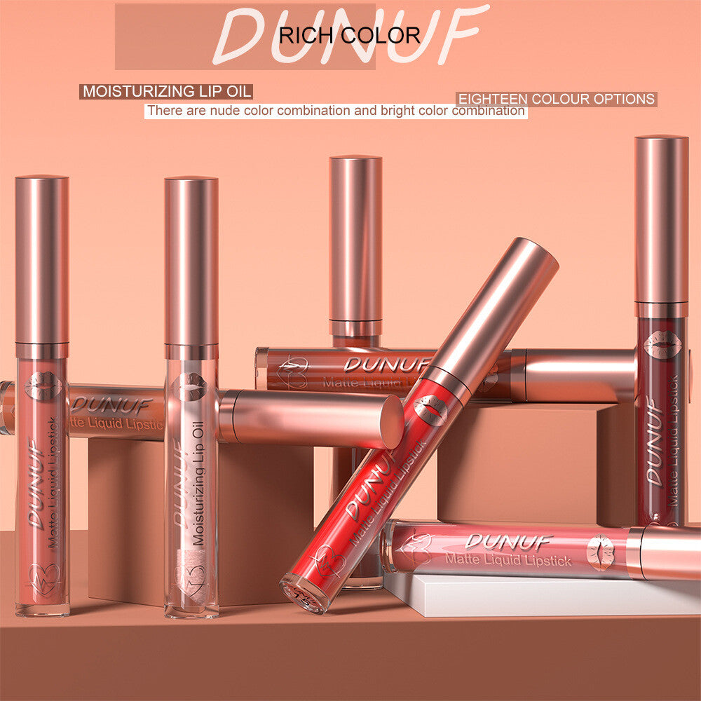 💄 18 Colors Matte Liquid Lipstick Waterproof Long Lasting Lip Gloss Oil