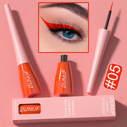 8Color Waterproof Liquid Eyeliner Vibrant Longwear Smudge-Proof Makeup for Women