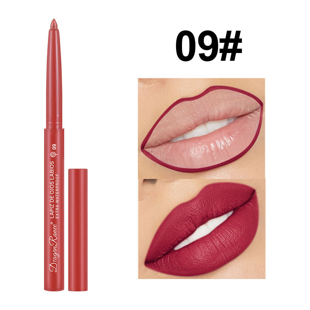 12 colors 1g Matte Lip Liner & Lipstick - Velvet Rosewood & Pink Waterproof