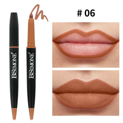 Matte Lip Liner & Lipstick 2-in-1 💋 Waterproof & Smudge Proof 🌸 Velvet Finish