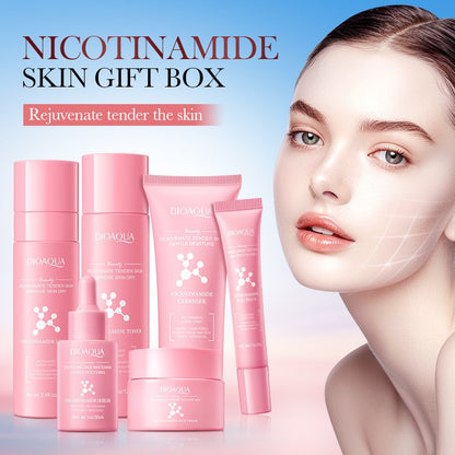 Niacinamide Hydrating Skin Care Set Cleanser Toner Eye Serum Lotion Cream