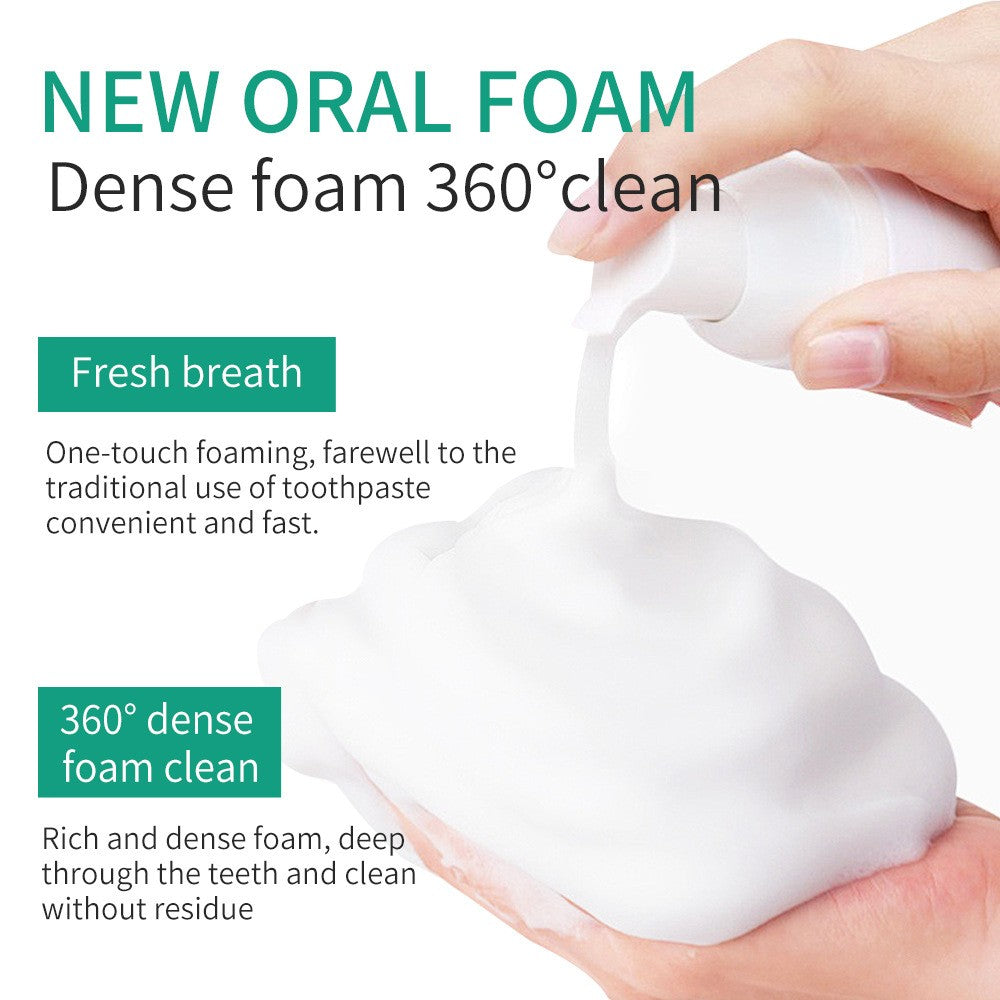Mousse Whitening Foam Toothpaste - Mint Flavor, Freshens Breath, Fights Stains