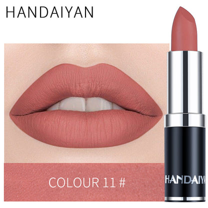 Velvet Matte Lipstick – Waterproof, Long-Lasting & Smudge-Proof Red Nude Purple