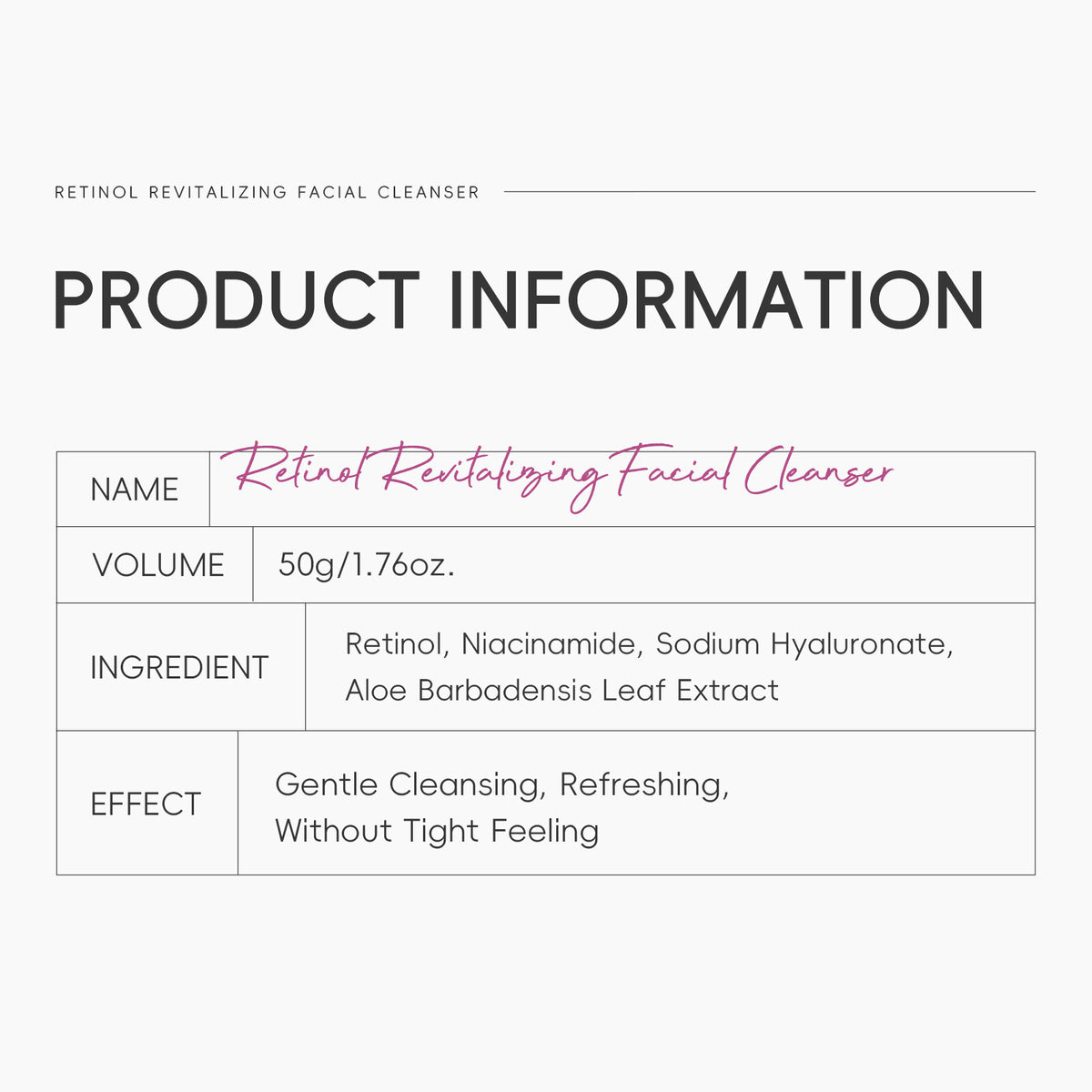 QUIYUM Retinol 1.76 oz Niacinamide Revitalizing Facial Foaming Cleansers Cream