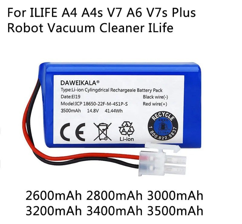 14.8V 2800mAh Lithium Battery for Ecovacs CR130 Dibei V780 CEN550 Vacuum Cleaner
