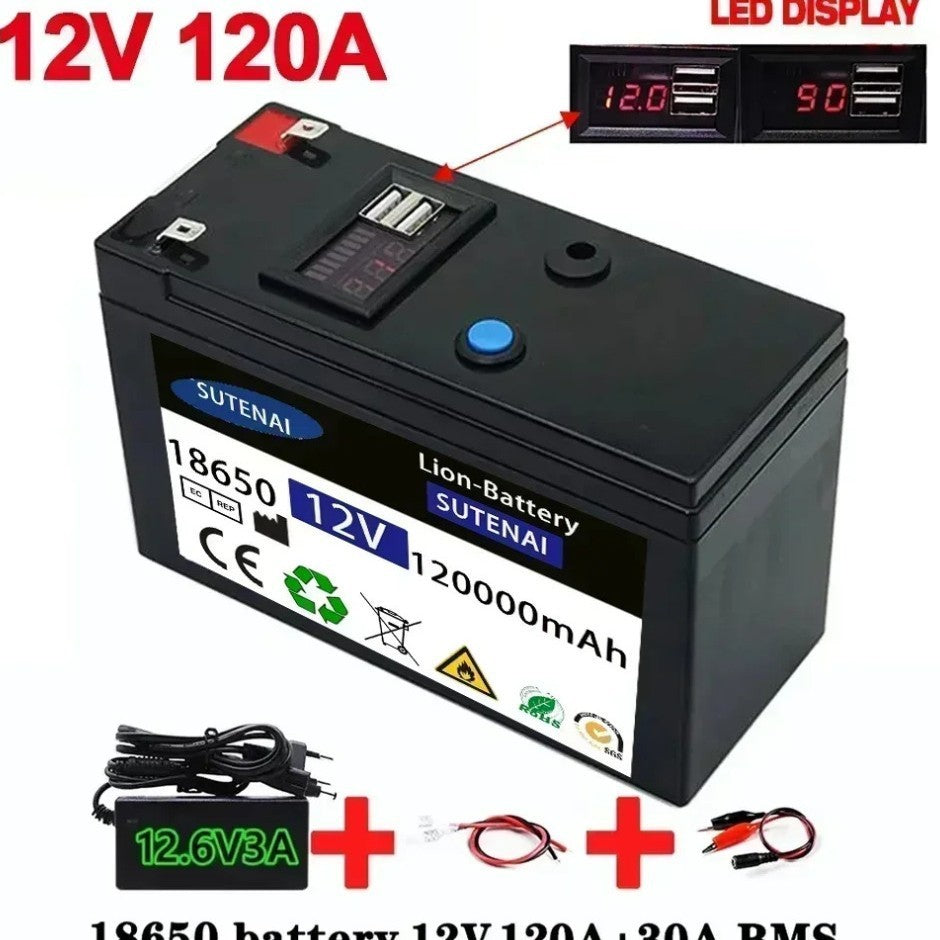 12V 120Ah 3S6P Li-ion Battery Pack for Electric Scooter E-bike