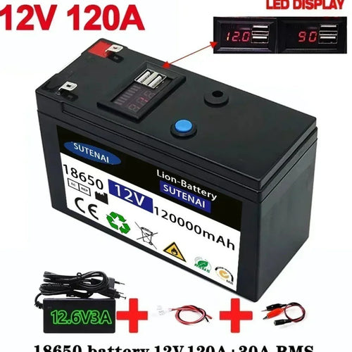 12V 120Ah 3S6P Li-ion Battery Pack for Electric Scooter E-bike
