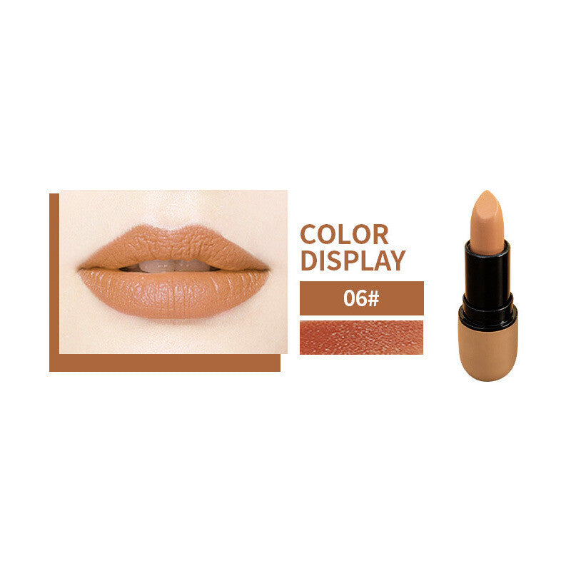 12-Color Bullet Lipstick ✨ Velvet Matte Finish 💋 Transfer-Resistant & Creamy